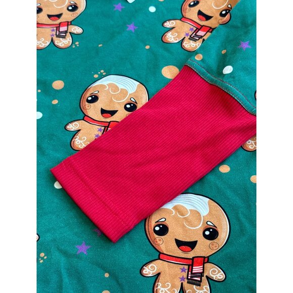 Raspberry Republic Kids Long Sleeve Gingerbread Print Top 5-7 Y Organic Cotton - Picture 6 of 6